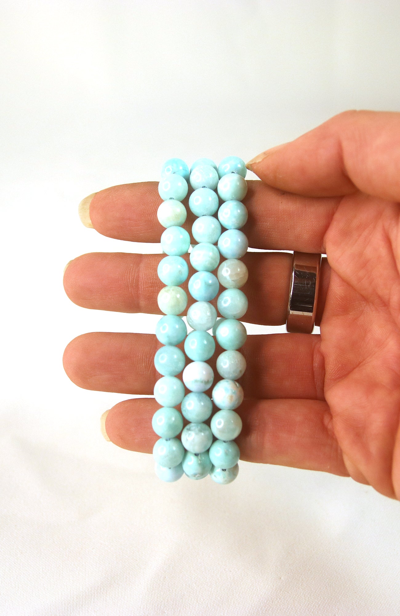 Blue Aragonite Bracelet 8mm